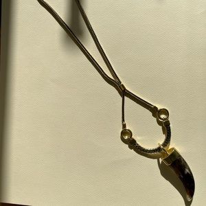 ManiaMania Long Gold/Brass Crystal necklace